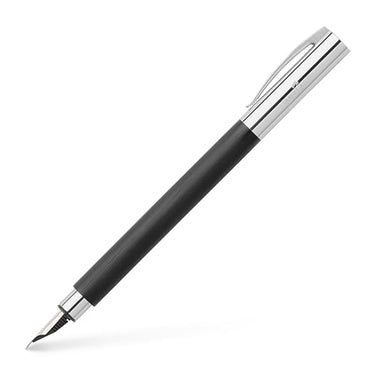 Faber-Castell 148142 - Füllfederhalter AMBITION Edelharz, Feder: EF, inklusive Geschenkverpackung, Schaftfarbe: schwarz / silber im Sale